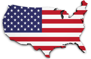 United States designed like the American Flag