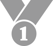 Graphic icon of a first place medal