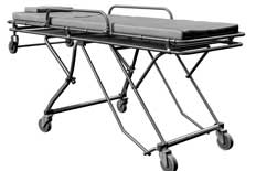 Gray medical stretcher without patient