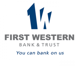 First Western Bank and Trust logo and tag line