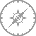 Graphic icon of a compass