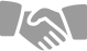 Graphic icon of two people shaking hands