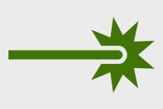 Graphic icon representing a laser