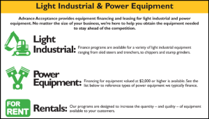 First Western Equipment Finance light industrial and power equipment overview