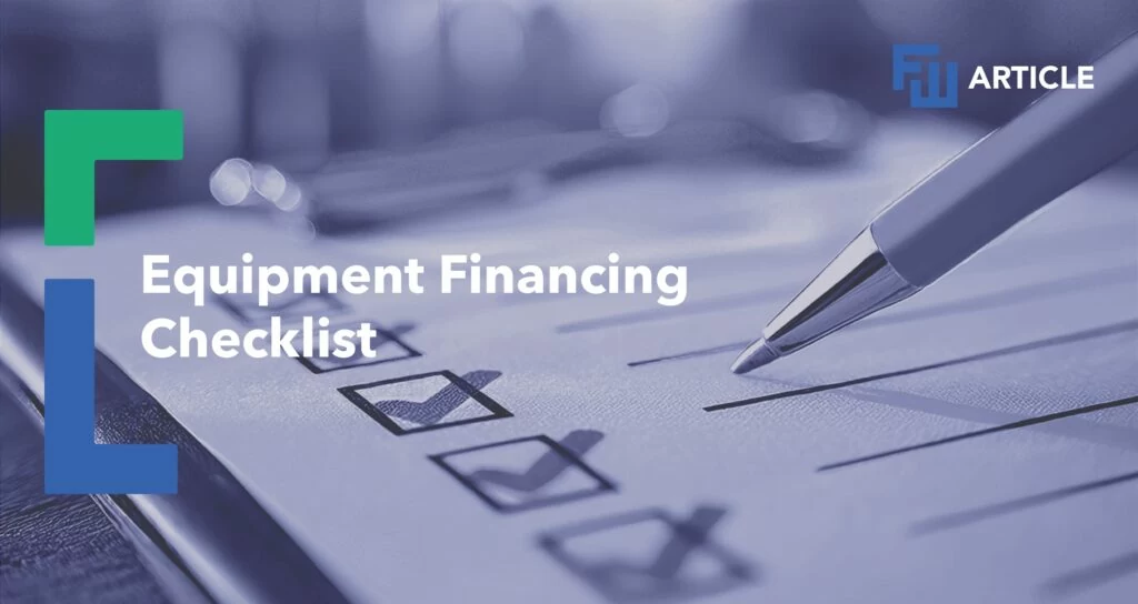 equipment financing checklist